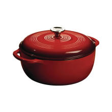 Enameled Cast Iron Covered Casserole, 3.6-Quart